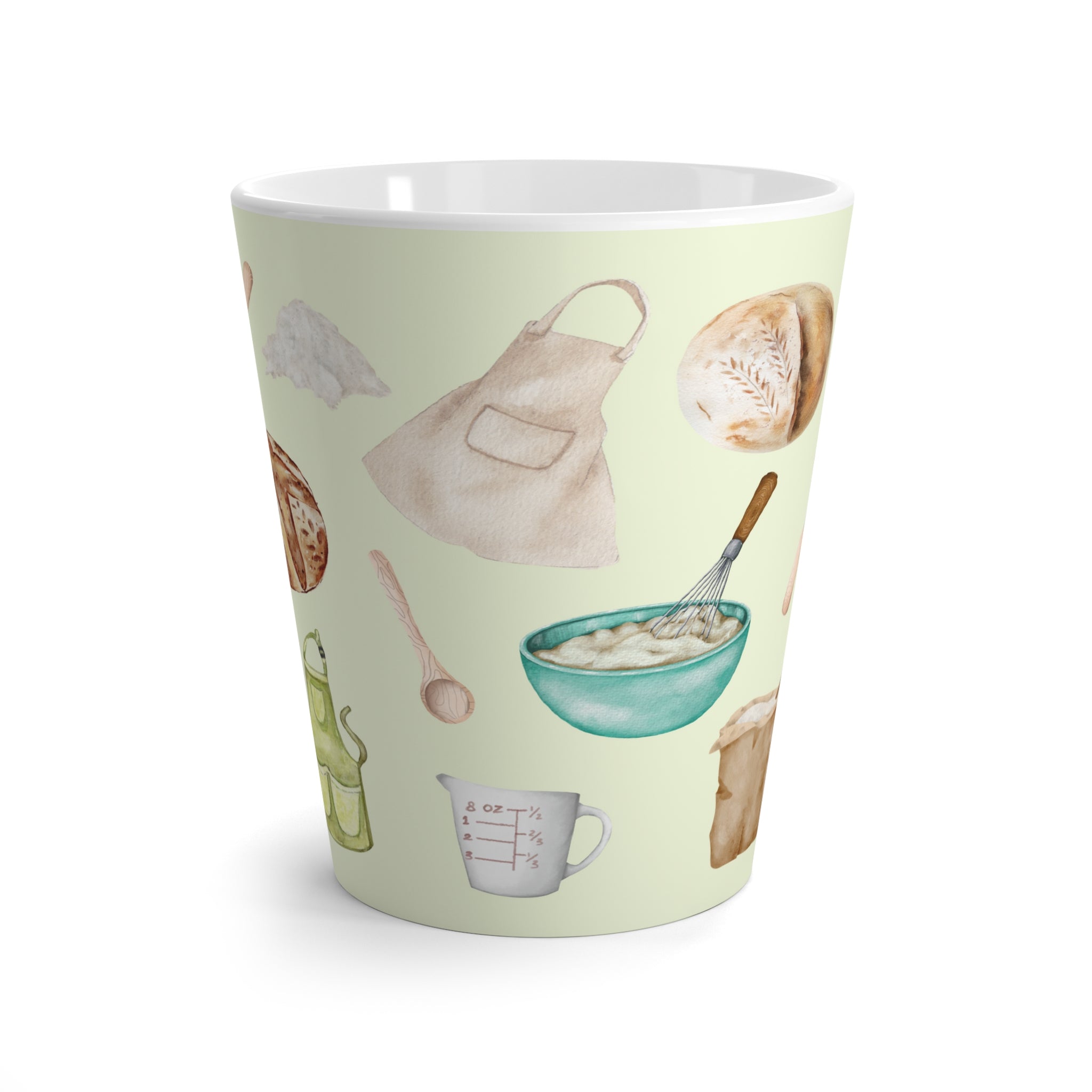 Sourdough Baking Bliss Latte Mug | Light Green Design