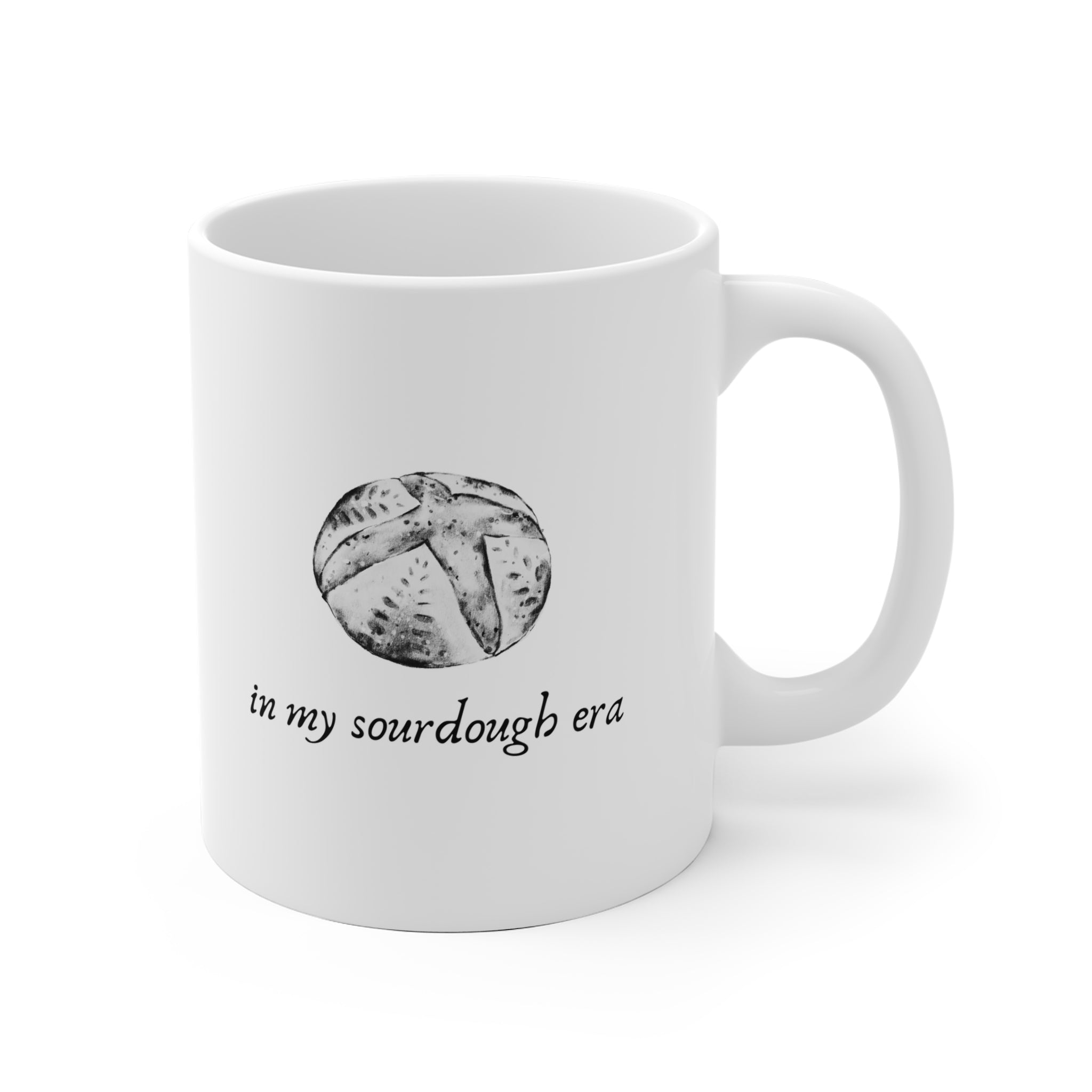 In My Sourdough Era Mug - White Minimalist Design