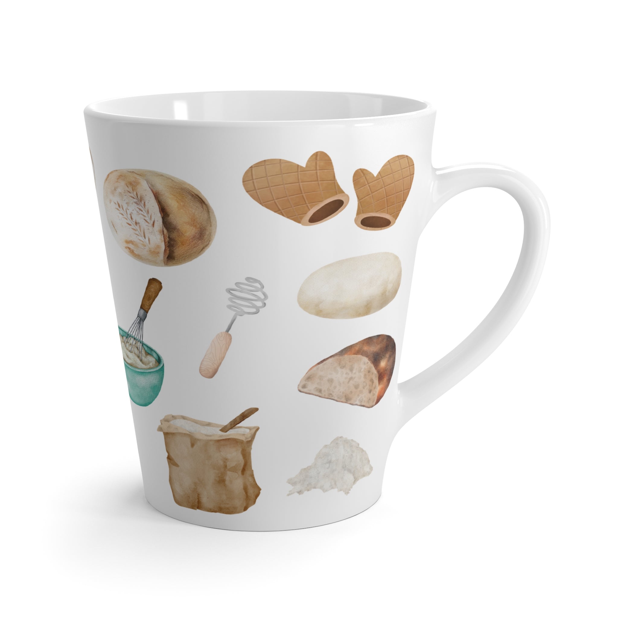 Sourdough Baking Bliss Latte Coffee Mug | Original White Design