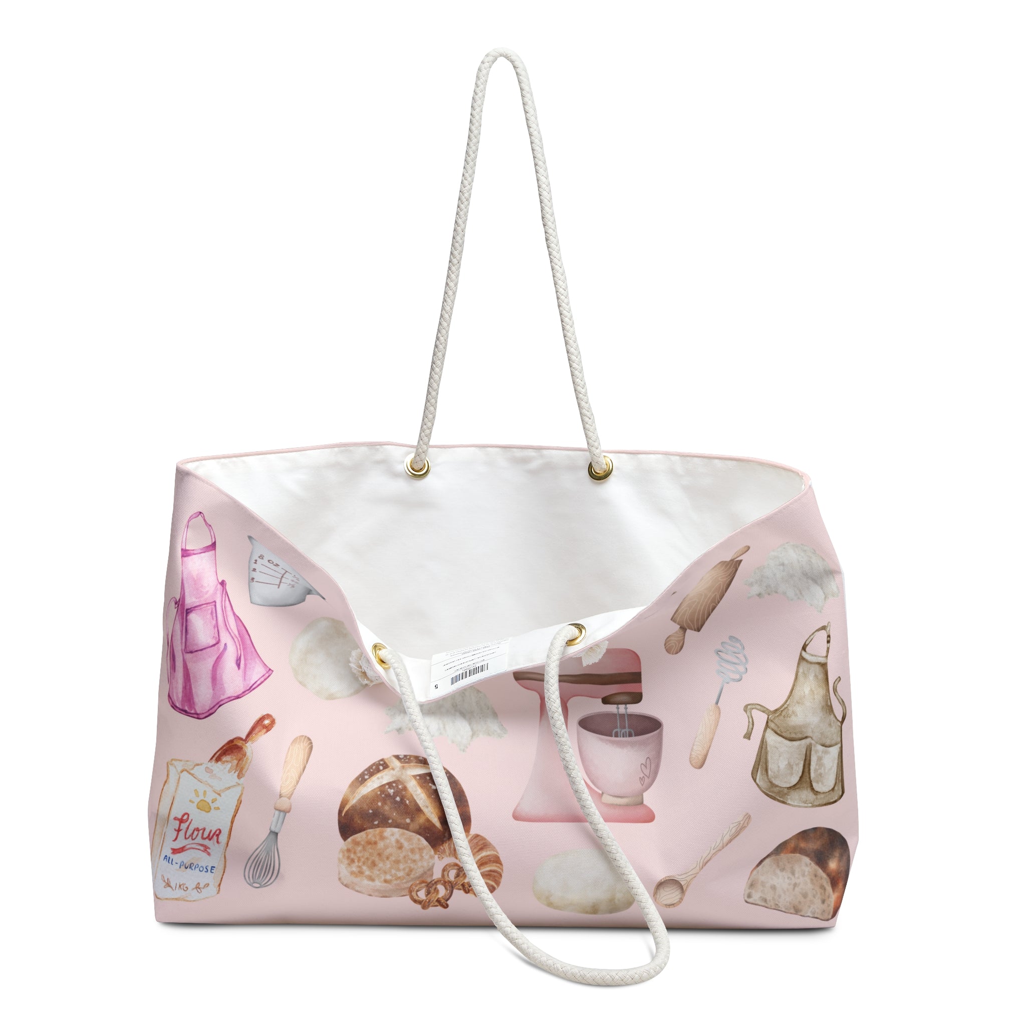 Sourdough Serenity Weekender Tote Bag | Pretty In Pink Design