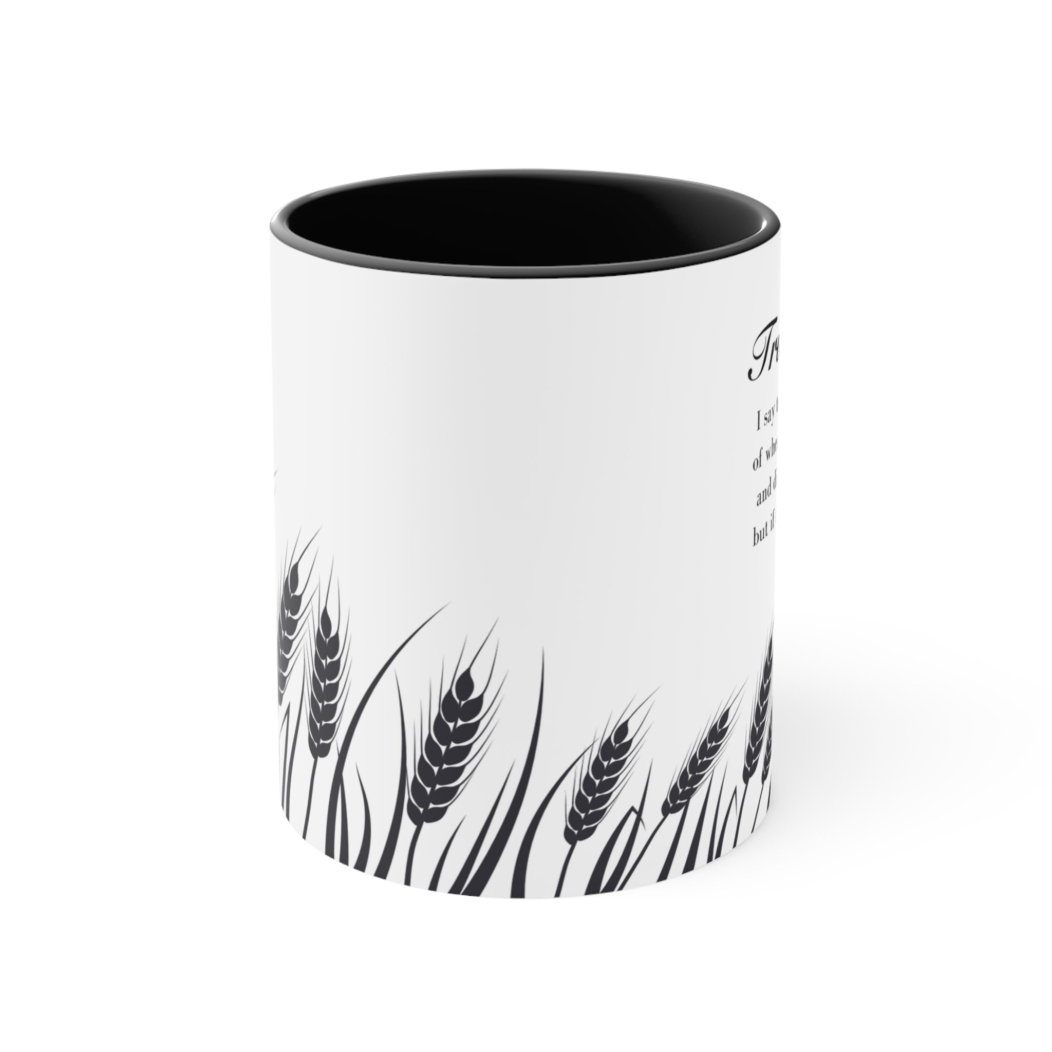 Wheat In The Wind Christian Bible Verse Latte Coffee Mug | John 12:24