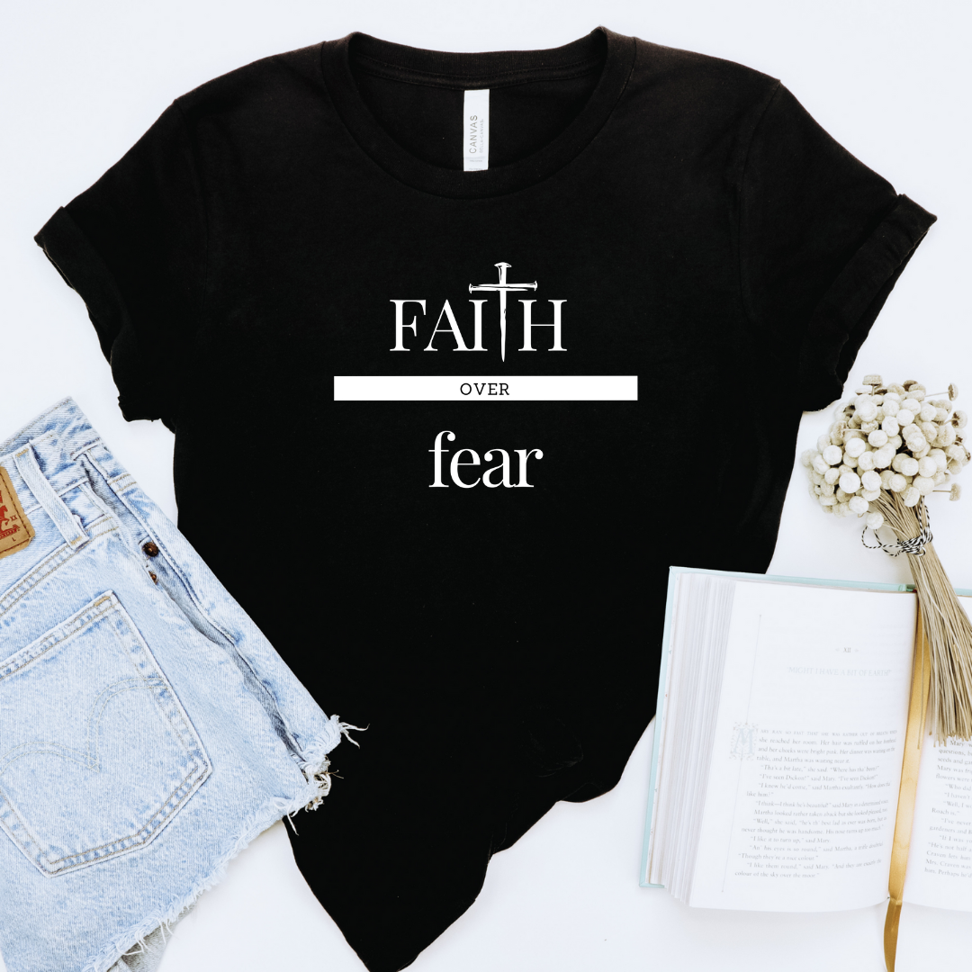 Faith Over Fear T-Shirt - Light Theme