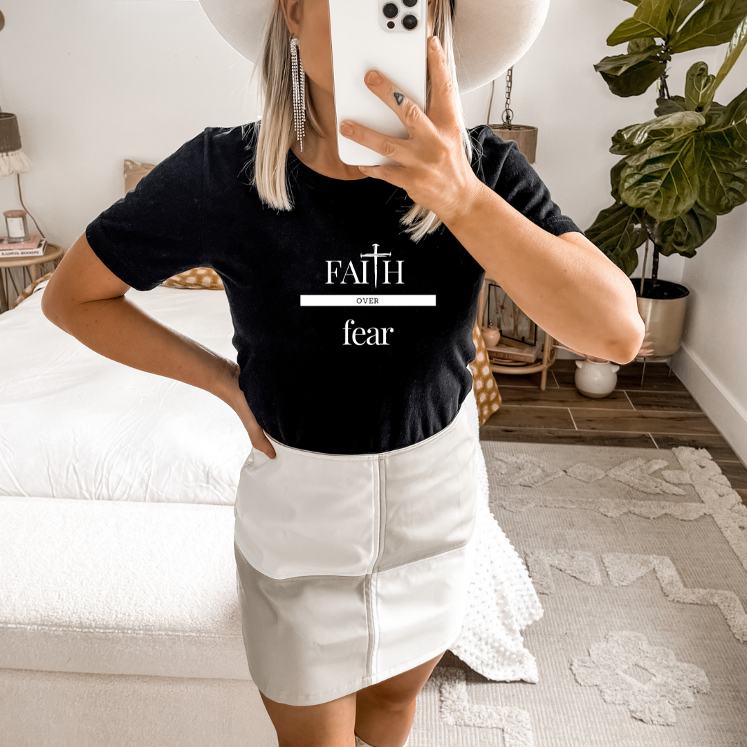 Faith Over Fear T-Shirt - Light Theme