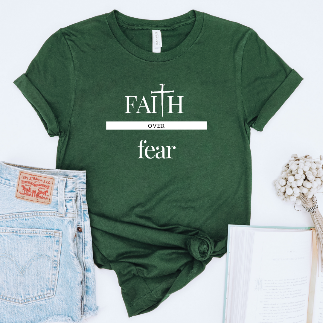 Faith Over Fear T-Shirt - Light Theme