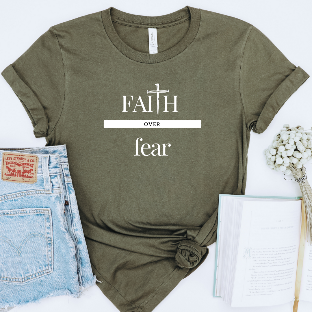 Faith Over Fear T-Shirt - Light Theme