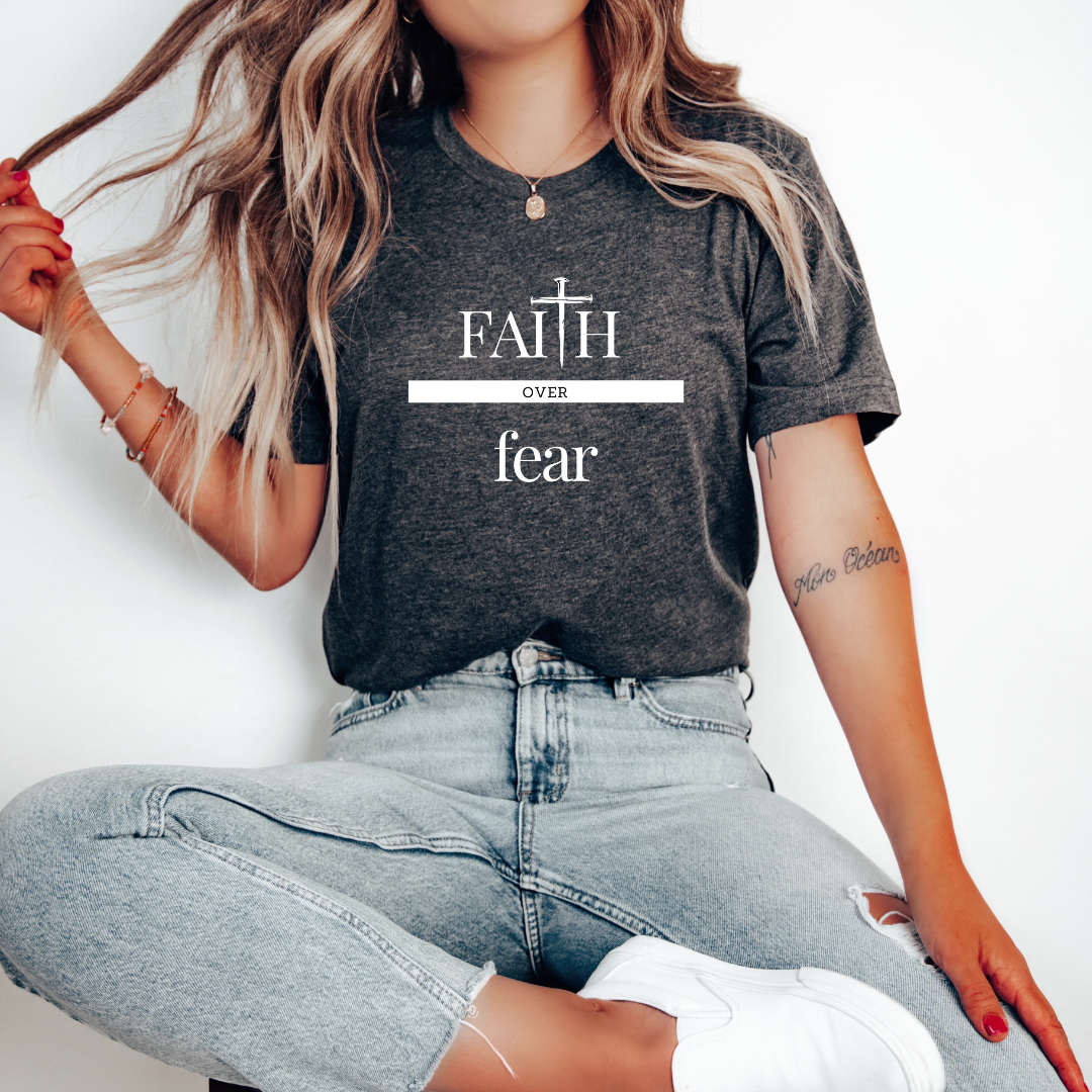 Faith Over Fear T-Shirt - Light Theme