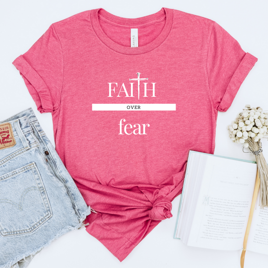 Faith Over Fear T-Shirt - Light Theme