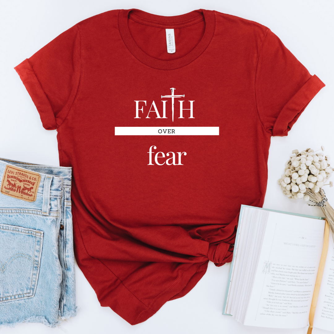 Faith Over Fear T-Shirt - Light Theme