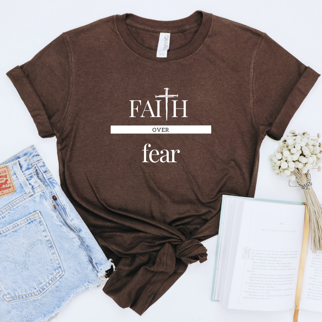 Faith Over Fear T-Shirt - Light Theme